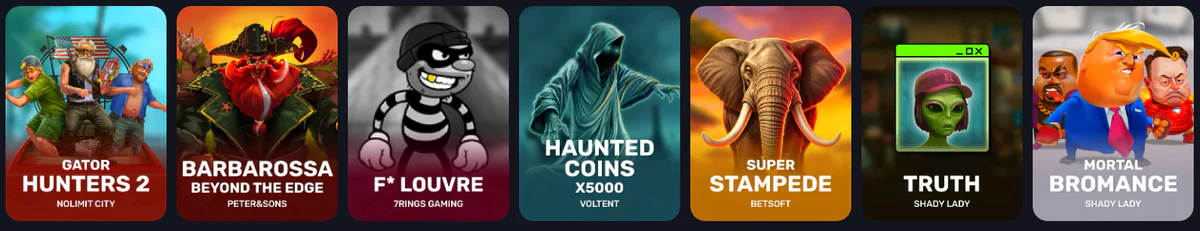 Bitkingz Casino gokkasten waaronder Gator Hunters 2, Barbarossa Beyond the Edge, F* Louvre, Haunted Coins X5000, Super Stampede, Truth en Mortal Bromance